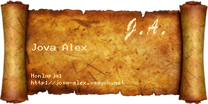 Jova Alex névjegykártya