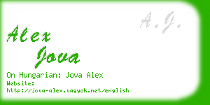 alex jova business card